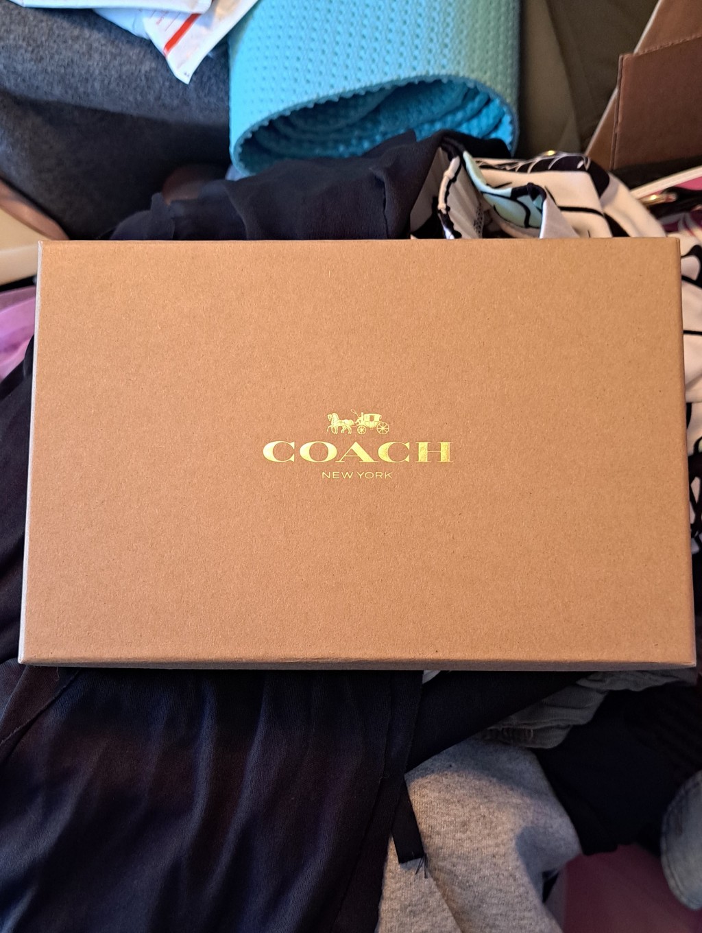 Coach Gold Logo Brown Gift Box Only